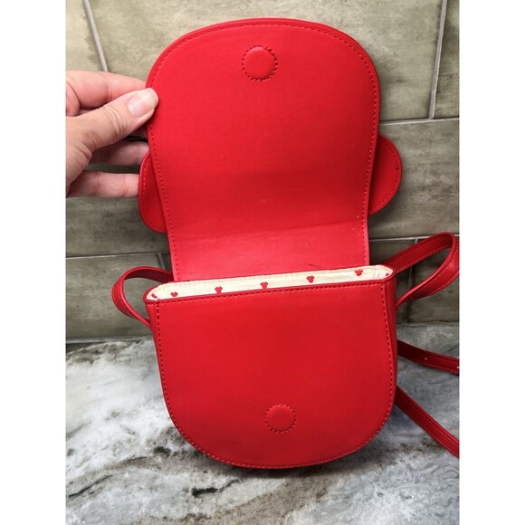 Disney Minnie Mouse Red W/Black Bow Adjustable Strap Purse Handbag Crossbody - Picture 7 of 12